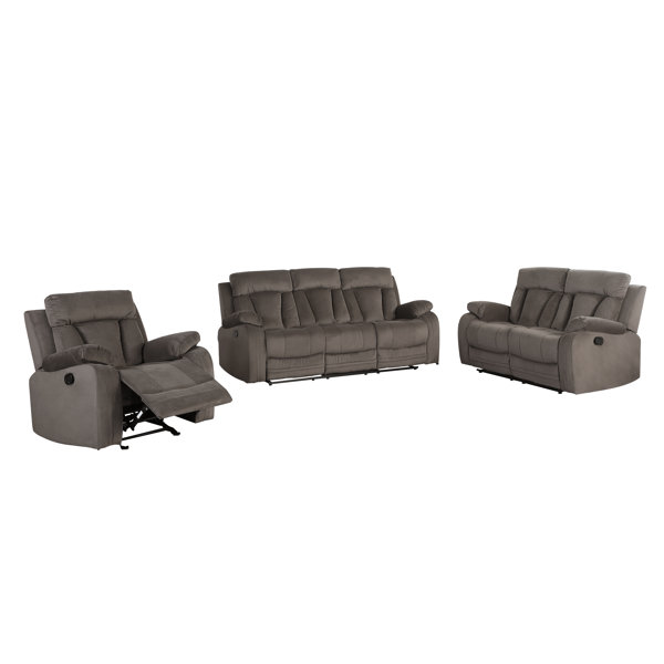 Winston Porter Ullery 3 Piece Reclining Living Room Set & Reviews Wayfair